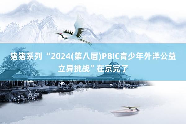 猪猪系列 “2024(第八届)PBIC青少年外洋公益立异挑战”在京完了