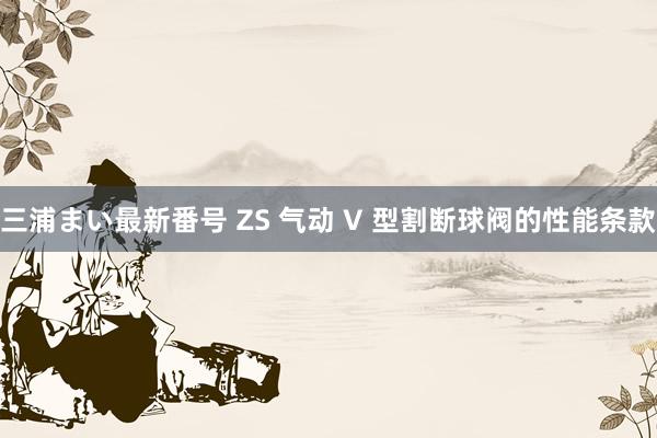 三浦まい最新番号 ZS 气动 V 型割断球阀的性能条款