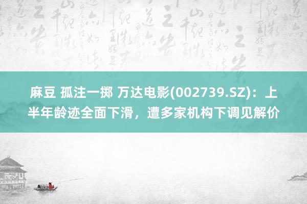 麻豆 孤注一掷 万达电影(002739.SZ)：上半年龄迹全面下滑，遭多家机构下调见解价