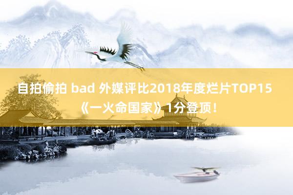 自拍偷拍 bad 外媒评比2018年度烂片TOP15 《一火命国家》1分登顶！